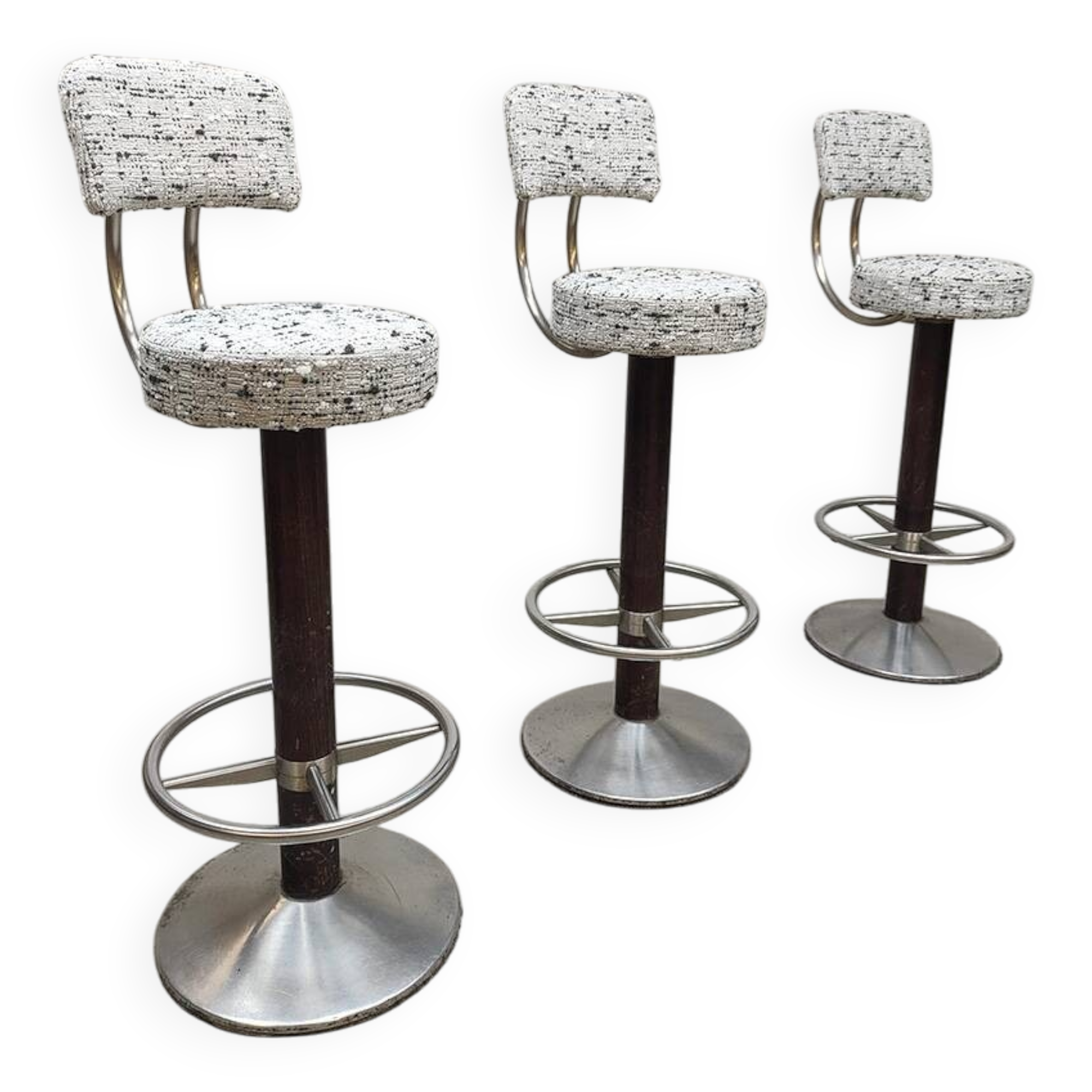Vintage Italian design bar stools Bouclé Pedrali 1970