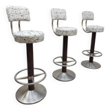 Vintage Italian design bar stools Bouclé Pedrali 1970