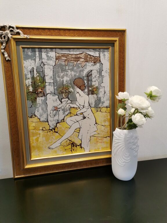 M Frey's white biscuit vase for Kaiser