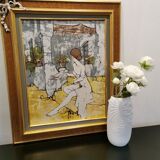 M Frey's white biscuit vase for Kaiser