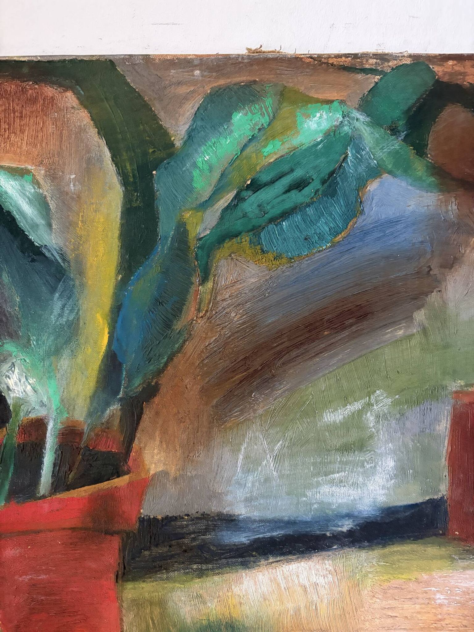 La table de rempotage, nature morte, huile sur toile