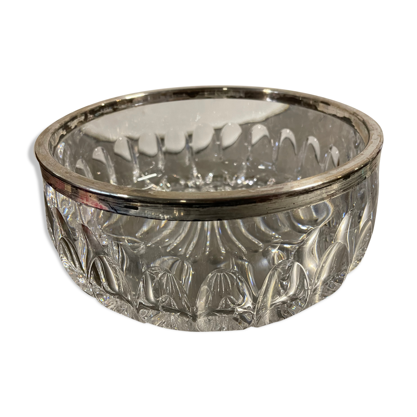 Silver and crystal metal cup