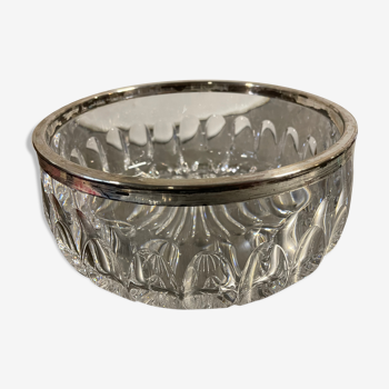 Silver and crystal metal cup