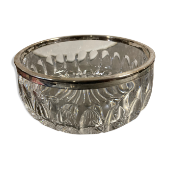 Silver and crystal metal cup