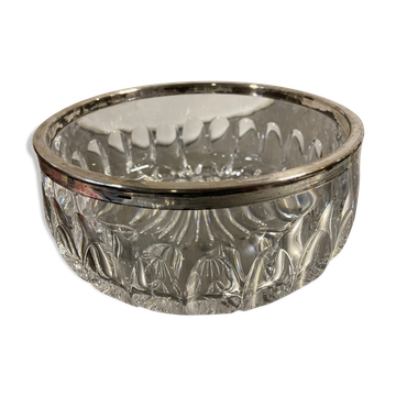 Silver and crystal metal cup