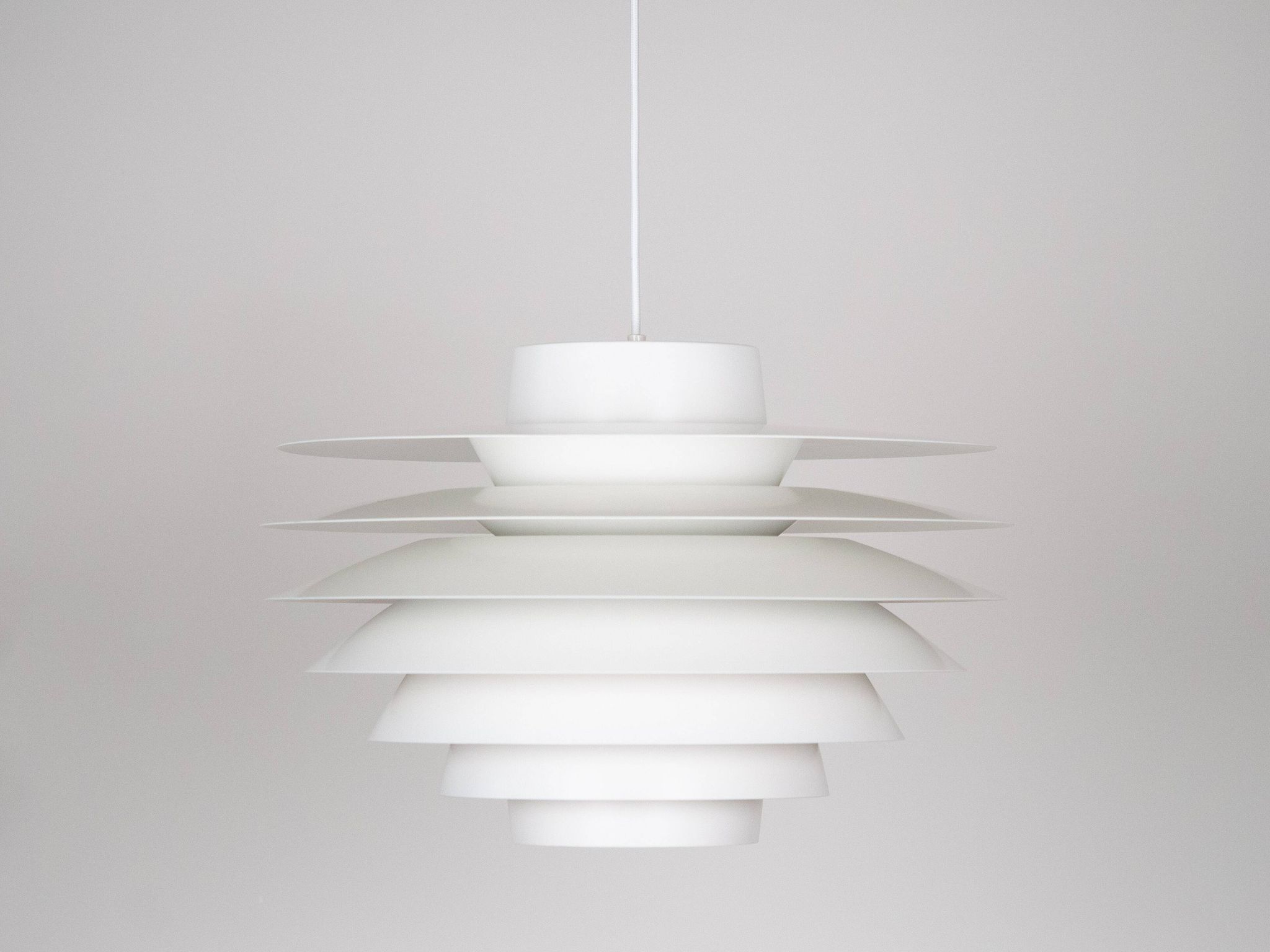 Lampe suspendue vintage danoise Verona par Svend Middelboe, Lyfa, 1962