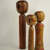 Set of 3 kokeshi dolls (medium size)