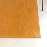 Wooden school desk and chair