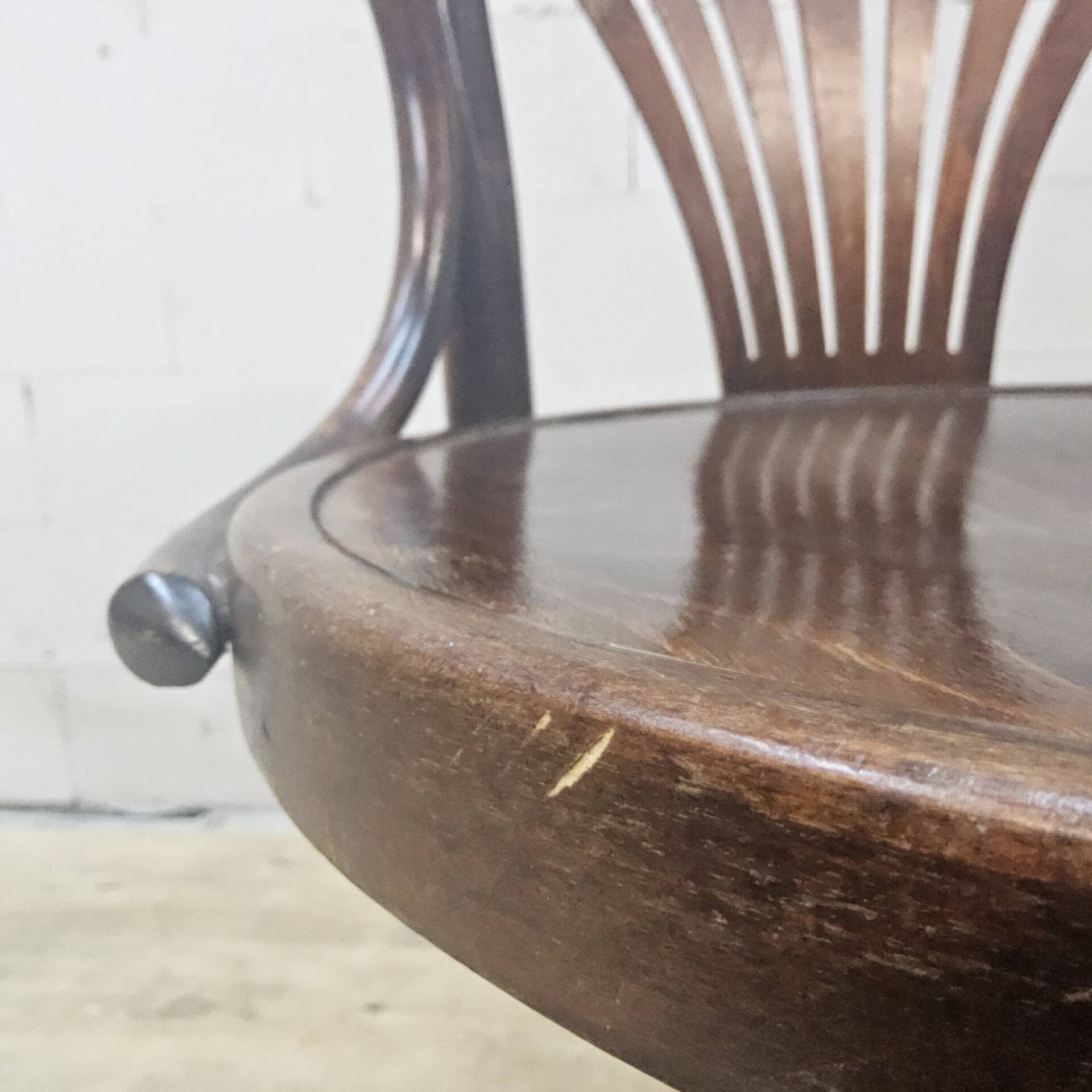 Chaise de bureau pivotante de style Thonet antique (faite à la main)