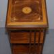 Edwardian revolving library in burl walnut with Sheraton inlay circa 1900