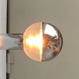 Vintage German ceiling lamp in chrome and glass from the space age by Motoko Ishii for Staff, 1970s.