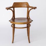 Coffee vintage armchair made of bentwood ca. 1950