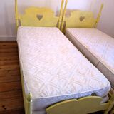 Pair of painted wooden twin beds