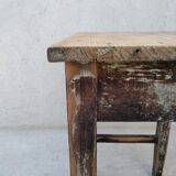 Patinated coffee farmhouse table