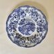 Set of five English deep plates, made of ironstone ceramic, romantic scene.