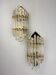 Pair of Venini wall lights, Murano cut glass, circa 1970s, Italy
