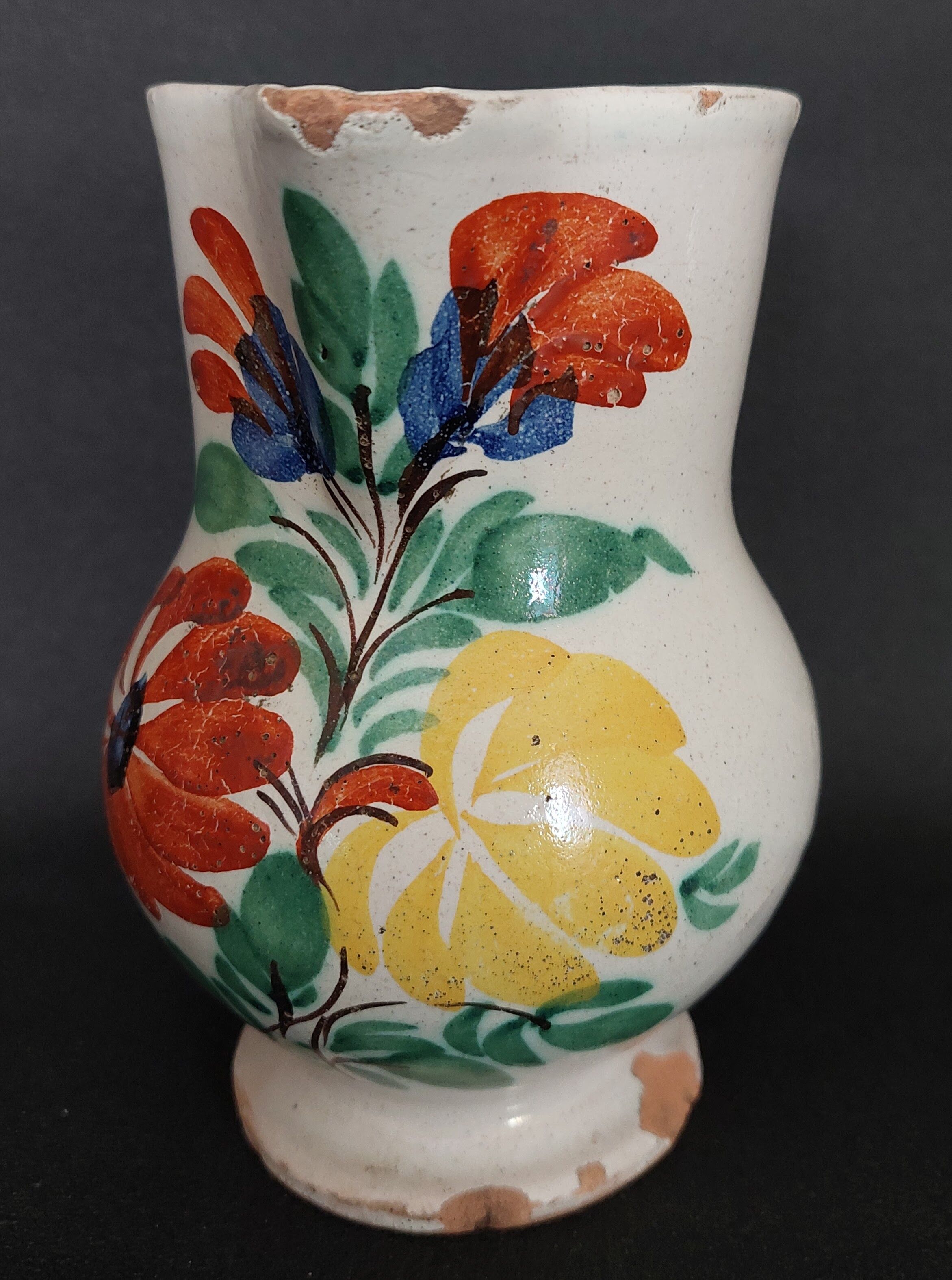 Earthenware pitcher from the late 19th century.