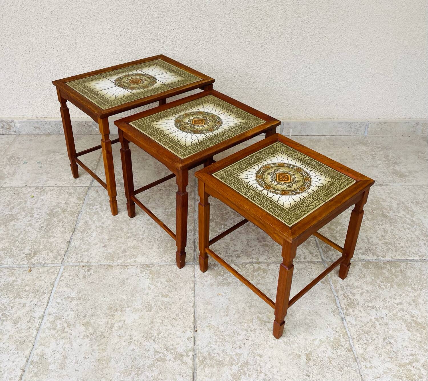 Danish nesting coffee table 1960