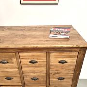 Craftsman's cabinet with 24 drawers in solid pine, 1950s.