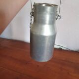 Vintage complete aluminum milk jug milk can