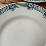 Set of 9 antique flat plates