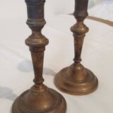 Pair of solid brass candlesticks