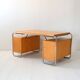 Bureau scandinave en bouleau et acier par Mücke & Melder, années 1930