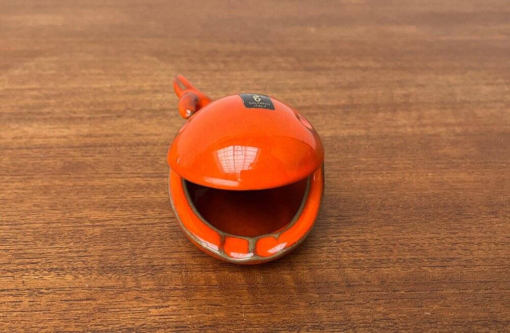 Whale Figurine Ashtray in Ceramic by Ceramica D'Arte, Salerno, Italy, 1970s