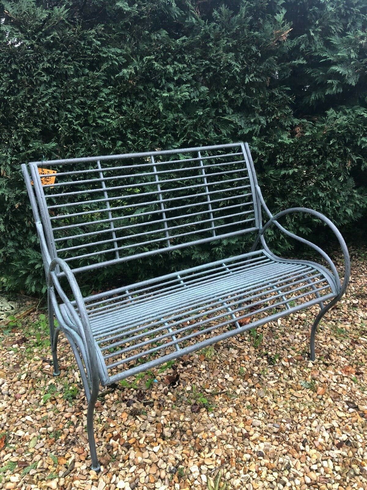 Iron garden bench