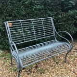 Iron garden bench