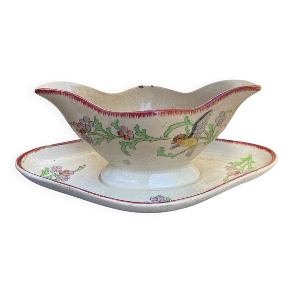 Saucière en terer de fer polychrome ''Bengali