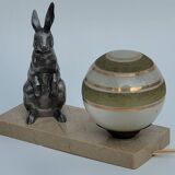 Old bedside lamp art deco nightlight rabbit dlg benjamin rabier