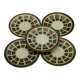 5 vintage ceramic dessert plates Boch Belgium
