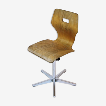 Swiss made height adjustable childrens school chair by Embru, 1960