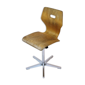 Swiss made height adjustable childrens school chair by Embru, 1960