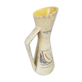 Large ceramic pitcher vase signed Foreign Height 50 cm