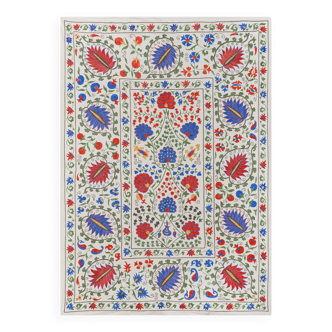 Hand knotted rug, vintage Turkish rug 145x199 cm