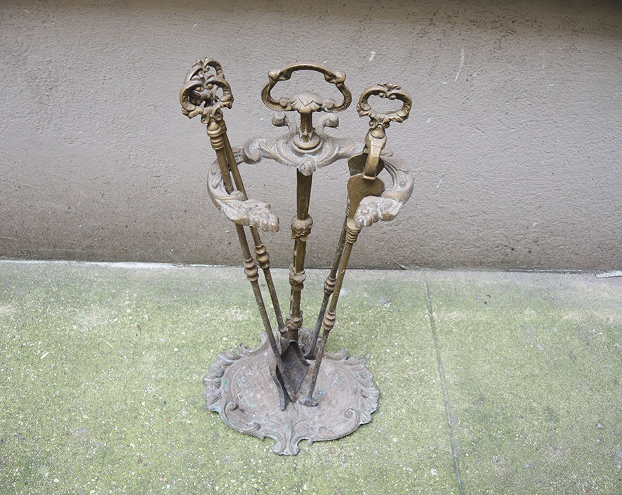 Former chimney servant 3 brass accessories