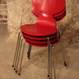 4 chaises Fourmi Arne Jacobsen par Fritz Hansen