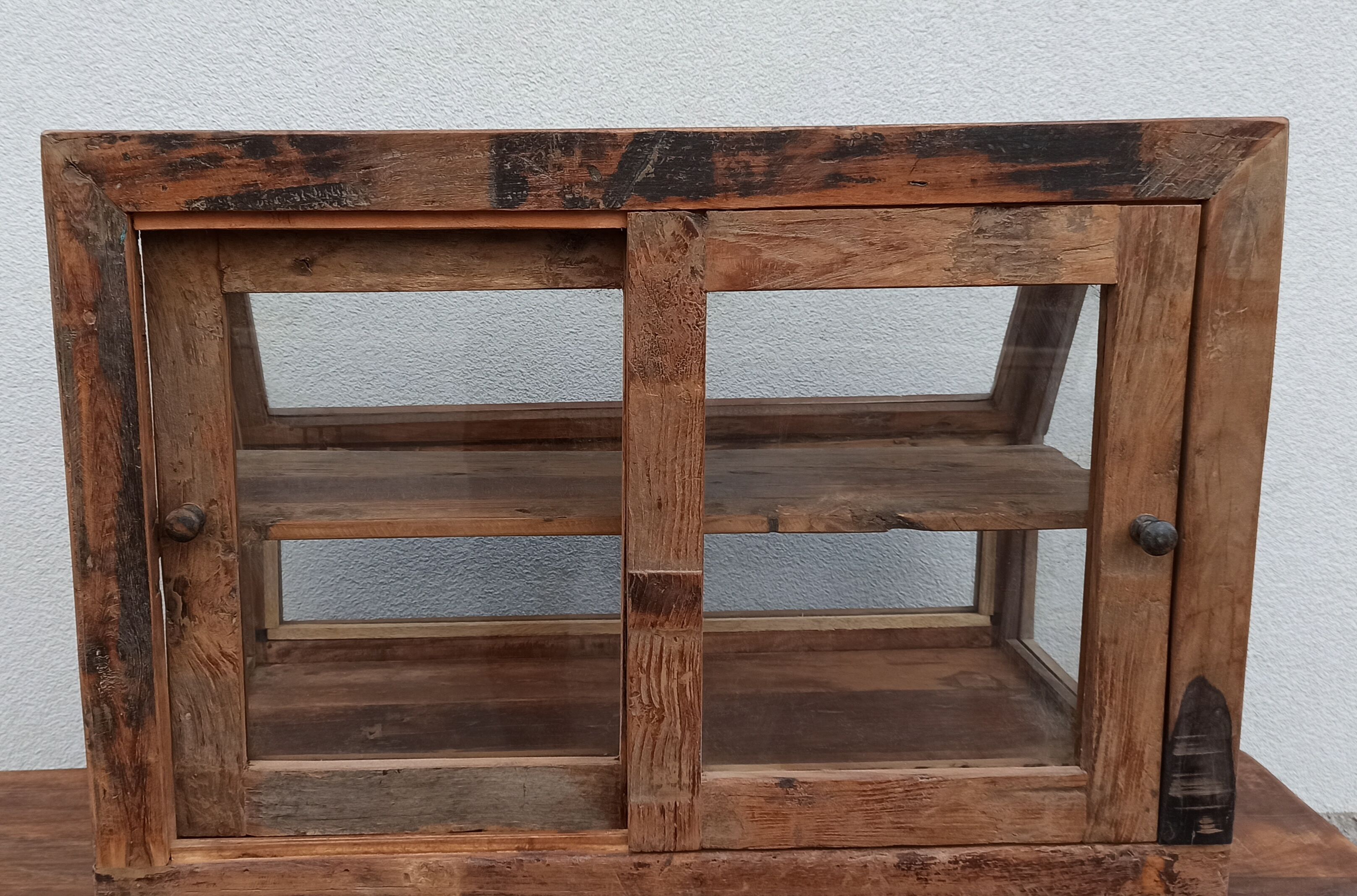 Antique wooden showcase