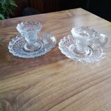 Set de 2 portes bougies en verre