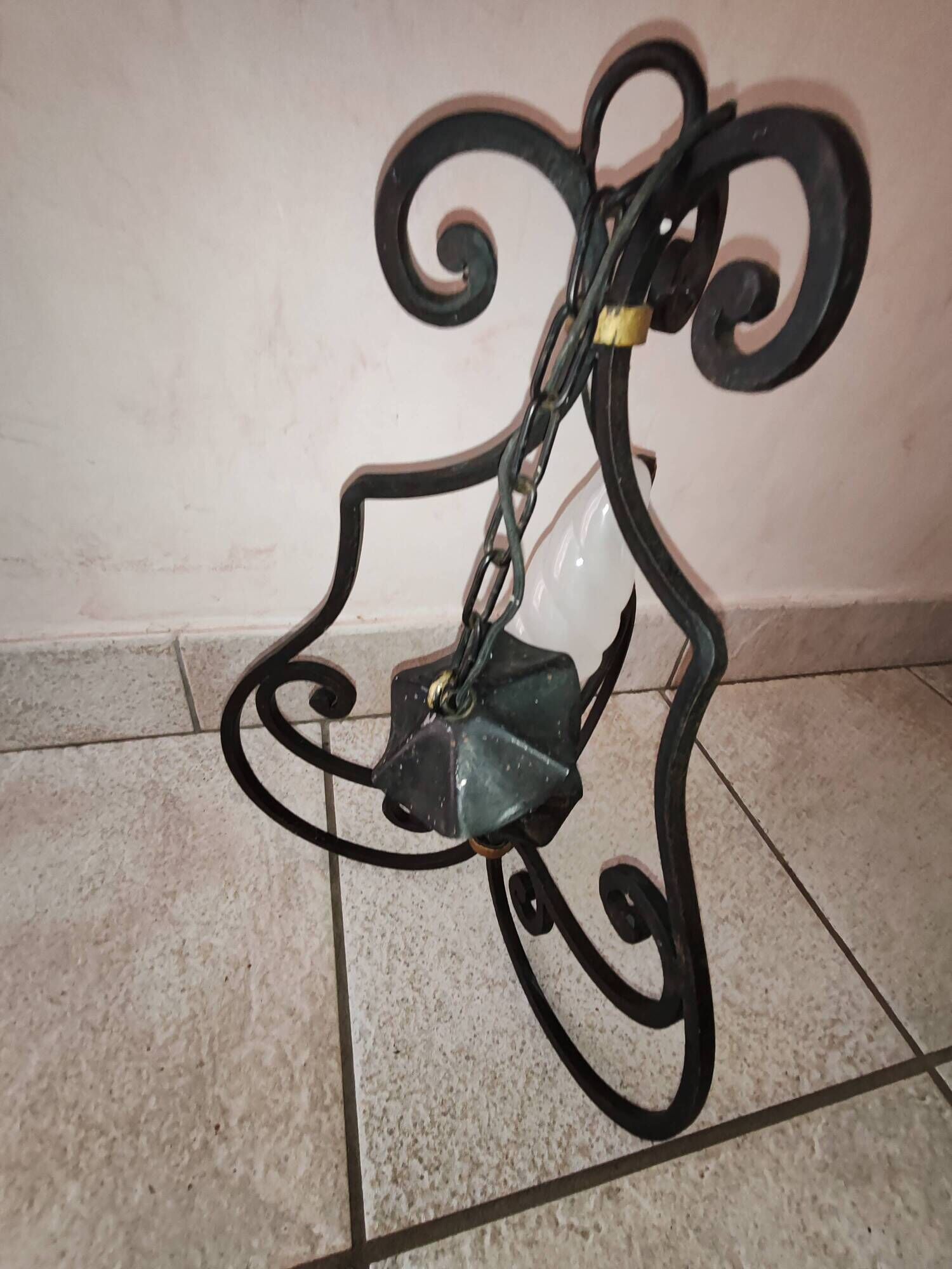 Vintage wrought iron chandelier
