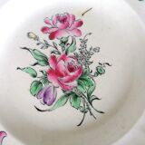 Rose plates Lunéville Keller & Guérin
