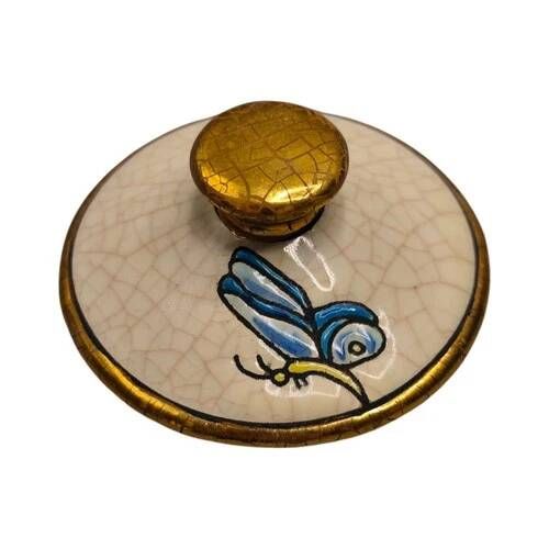 Covered box in floral enamel Longwy Prunelle FAI 10 Les Récollets Art from 2005