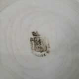 Flat earthenware plates from Saint Amand, iron earth