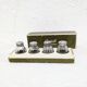 Set of 4 Christofle salt cellars - Glass and solid silver