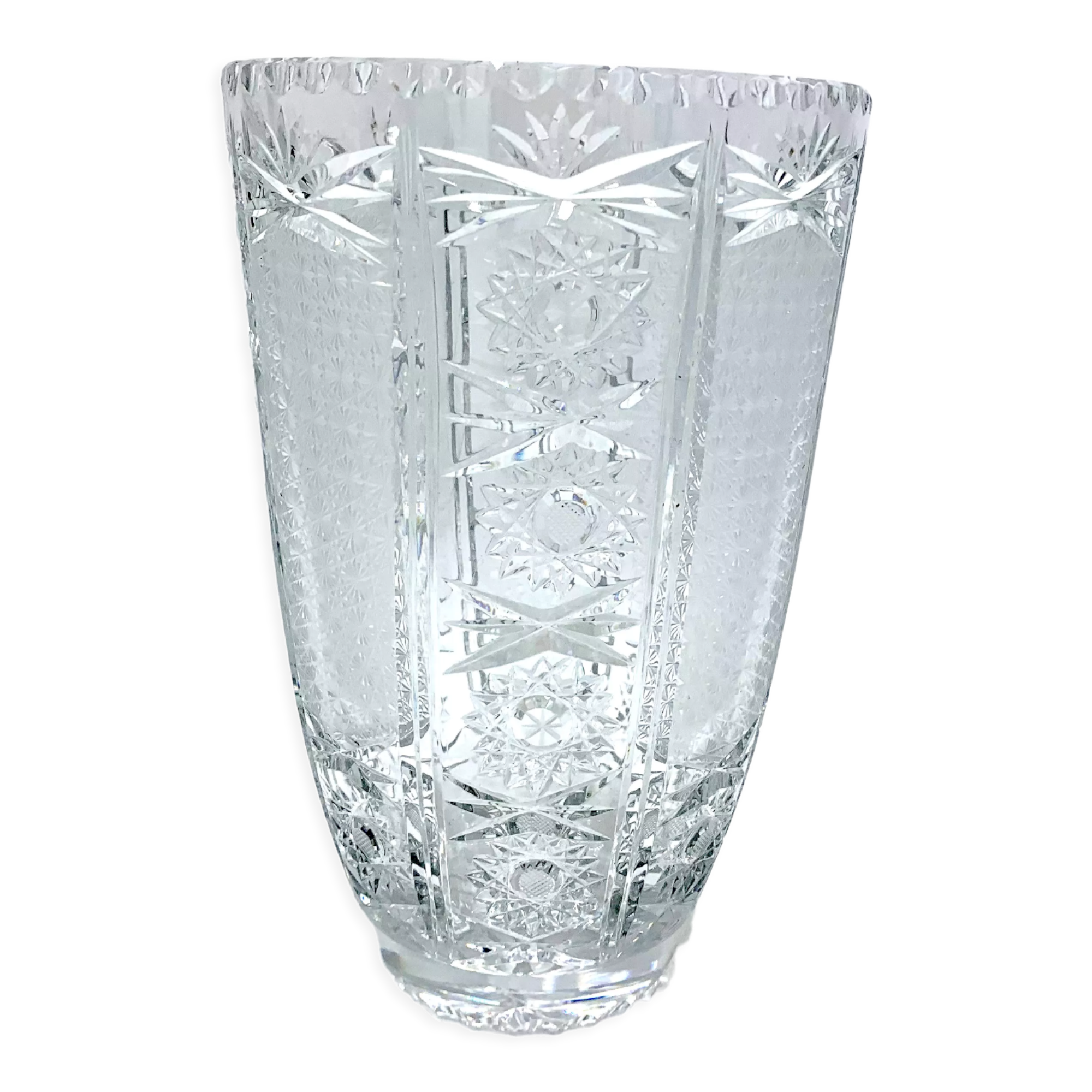 Midcentury Crystal Vase, Poland, 1960s.