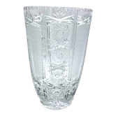 Vase en cristal du milieu du siècle, Pologne, années 1960.
