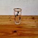 2 vintage card game pattern glasses