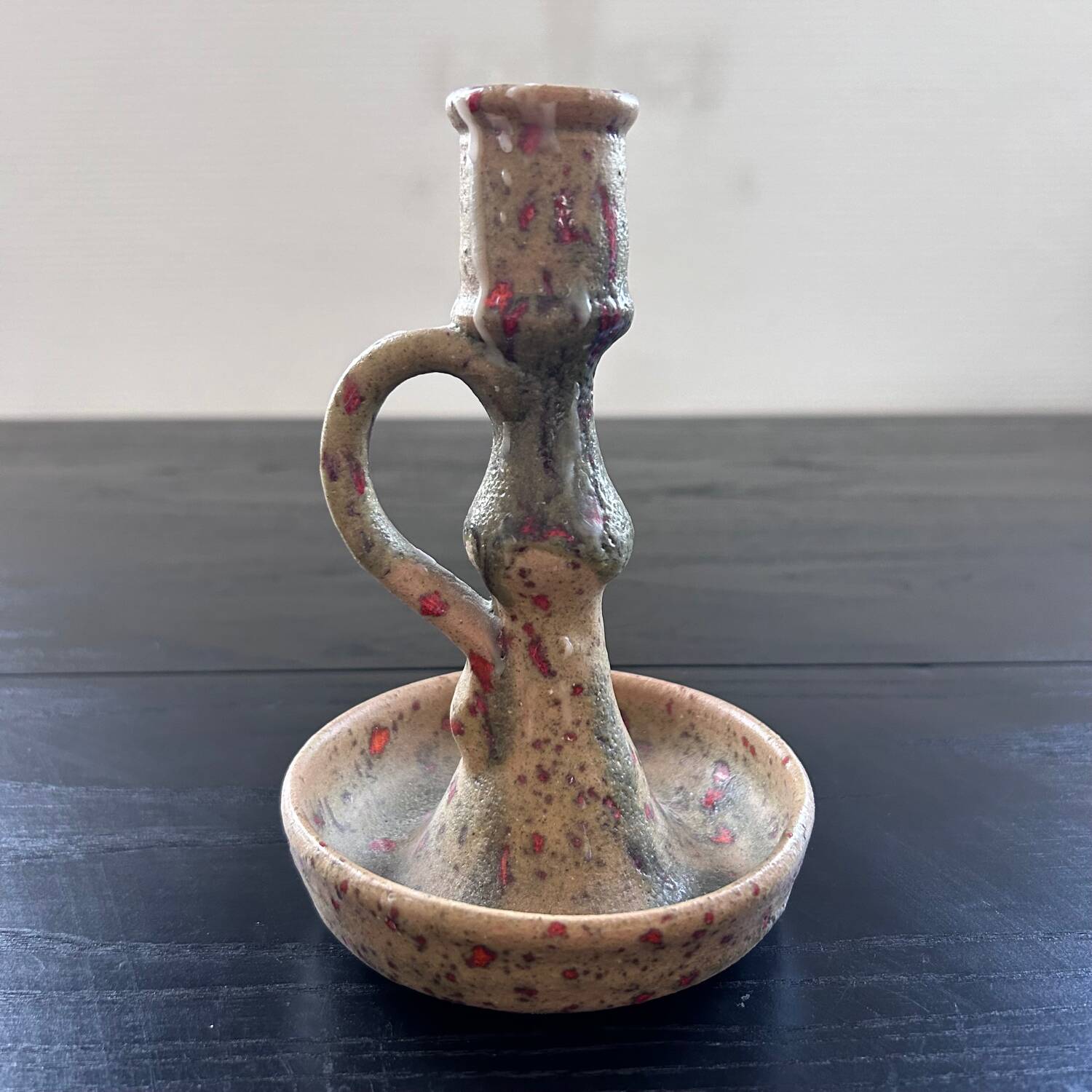 Pyrite stoneware candle holder